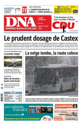 Les Dernières Nouvelles d'Alsace N°20210115 du 15 janvier 2021 à télécharger sur iPad