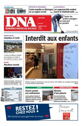 Les Dernières Nouvelles d'Alsace N°20200403 du 03 avril 2020 à télécharger sur iPad