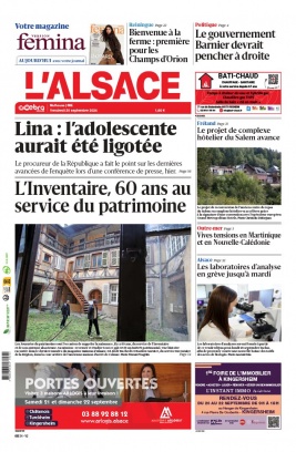 Lisez L'Alsace - Mulhouse du 20 septembre 2024 sur ePresse.fr