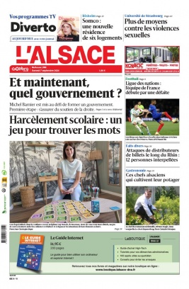 L'Alsace N°20240907 du 07 septembre 2024 à télécharger sur iPad