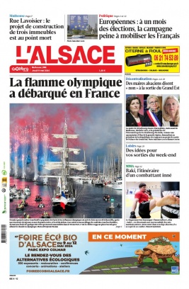 L'Alsace N°20240509 du 09 mai 2024 à télécharger sur iPad