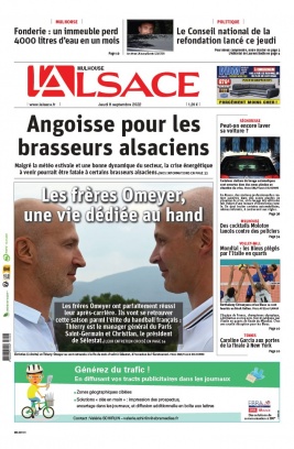 L'Alsace N°20220908 du 08 septembre 2022 à télécharger sur iPad
