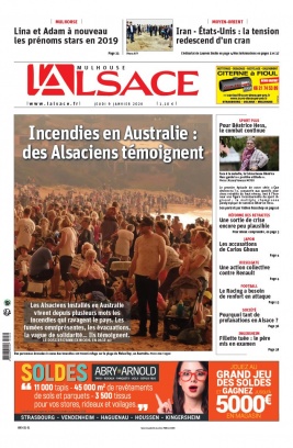 L'Alsace N°20200109 du 09 janvier 2020 à télécharger sur iPad