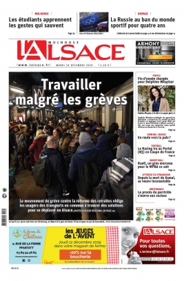 L'Alsace N°20191210 du 10 décembre 2019 à télécharger sur iPad