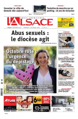 L'Alsace N°20201002 du 02 octobre 2020 à télécharger sur iPad