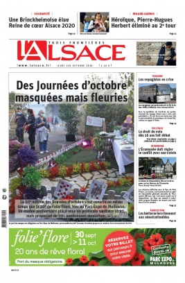 L'Alsace N°20201001 du 01 octobre 2020 à télécharger sur iPad