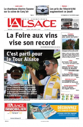 L'Alsace N°20190801 du 01 août 2019 à télécharger sur iPad