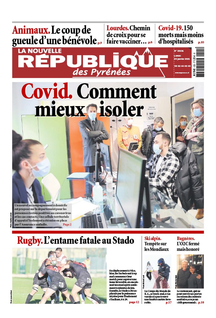 La Nouvelle République des Pyrénées 25 janvier 2021 La Nouvelle République des Pyrénées du 25 janvier 2021
