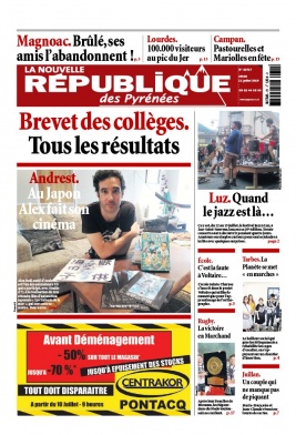 La Nouvelle République des Pyrénées N°20190711 du 11 juillet 2019 à télécharger sur iPad