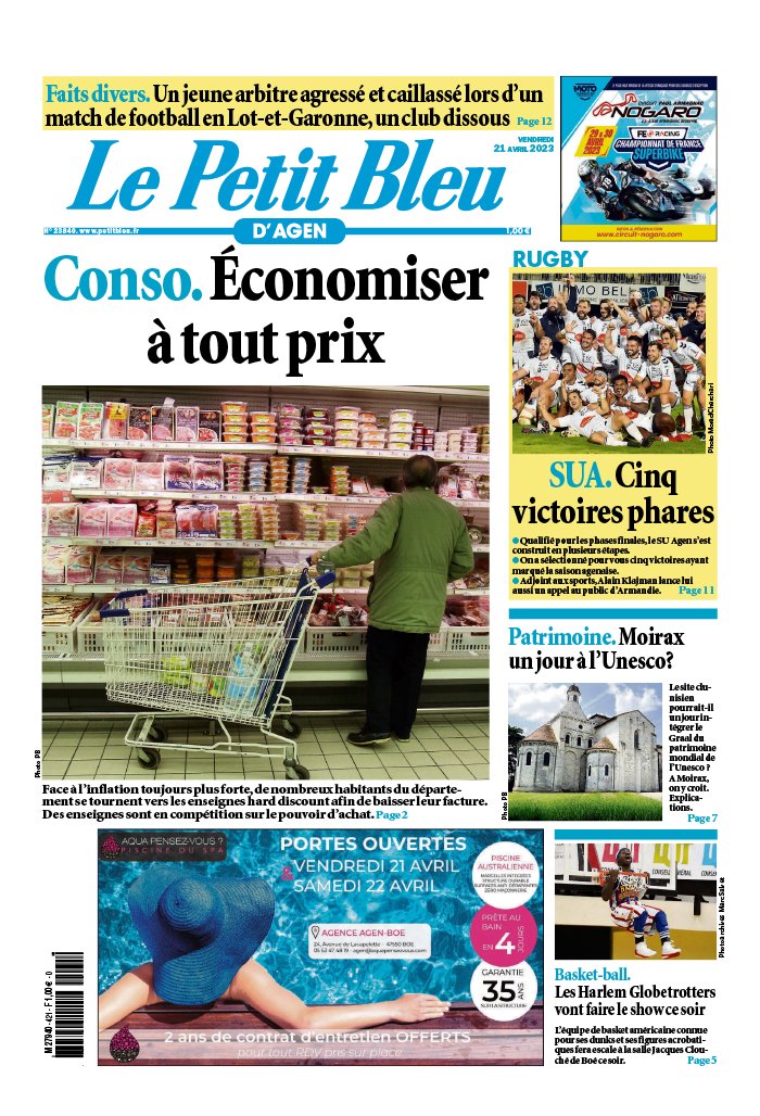 Pin's Rugby Presse Le Petit Bleu D'Agen, Vintage, Médias