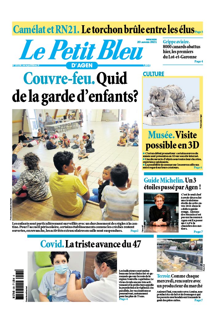 Le Petit Bleu d'Agen 20 janvier 2021 Le Petit Bleu d'Agen du 20 janvier 2021