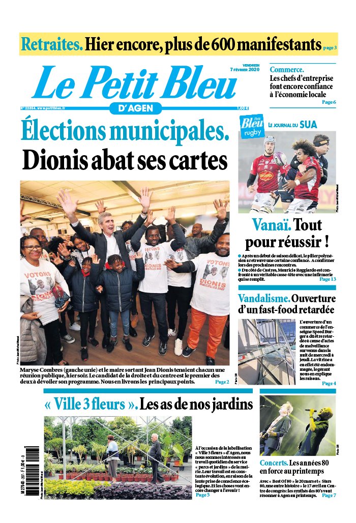 Le Petit Bleu d'Agen N°20200207 du 07 février 2020 à télécharger sur iPad