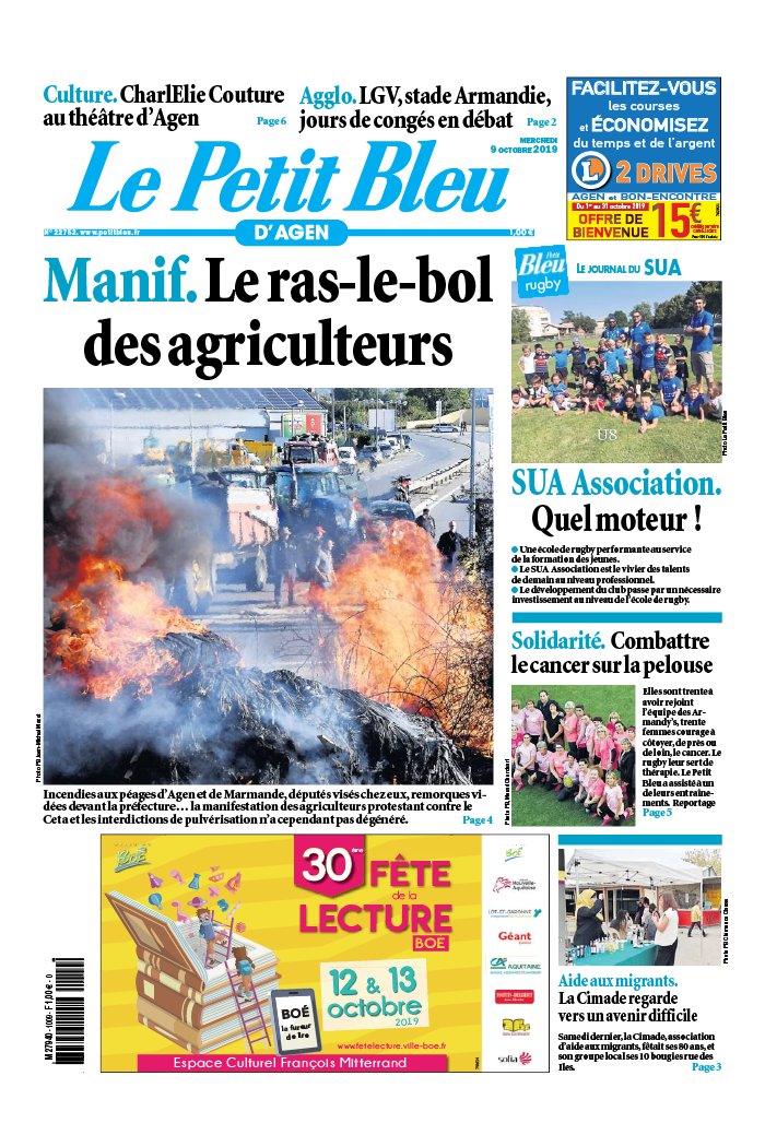 Le Petit Bleu d'Agen 09 octobre 2019 Le Petit Bleu d'Agen N°20191009 du 09 octobre 2019 à télécharger sur iPad