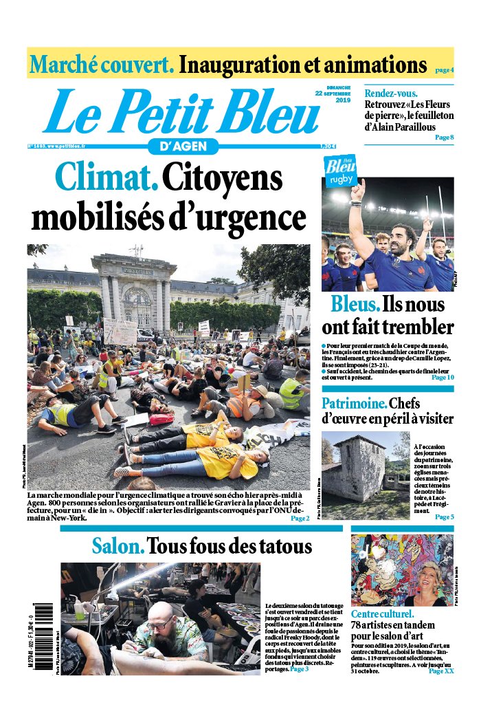 Le Petit Bleu d'Agen 22 septembre 2019 Le Petit Bleu d'Agen du 22 septembre 2019
