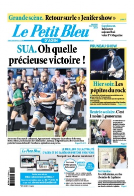 Le Petit Bleu d'Agen 01 septembre 2019 Le Petit Bleu d'Agen N°20190901 du 01 septembre 2019 à télécharger sur iPad