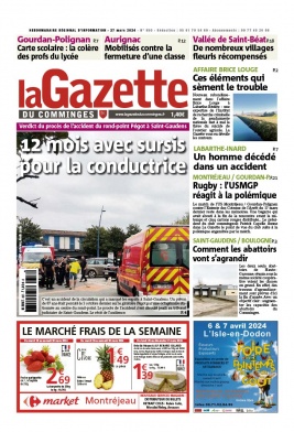 La Gazette du Comminges N°850 du 27 mars 2024 à télécharger sur iPad