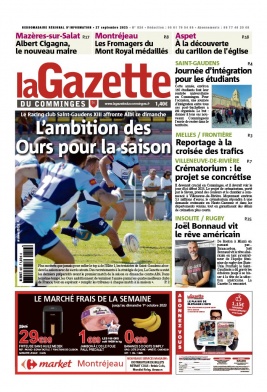 Lisez La Gazette du Comminges du 27 septembre 2023 sur ePresse.fr