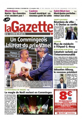 La Gazette du Comminges N°780 du 23 novembre 2022 à télécharger sur iPad