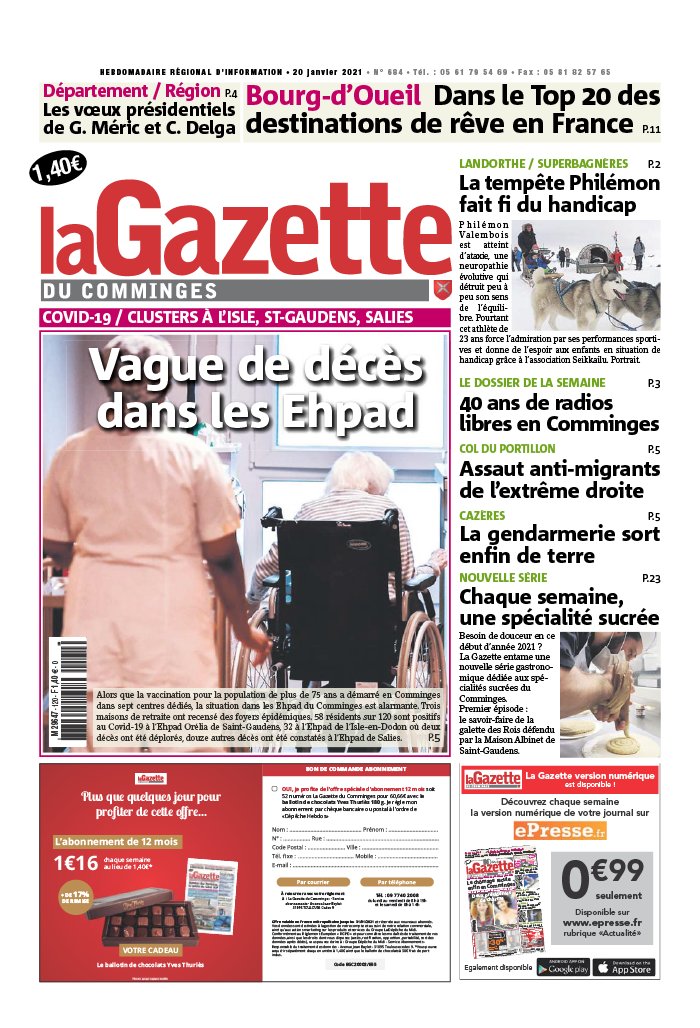 La Gazette du Comminges 20 janvier 2021 La Gazette du Comminges du 20 janvier 2021