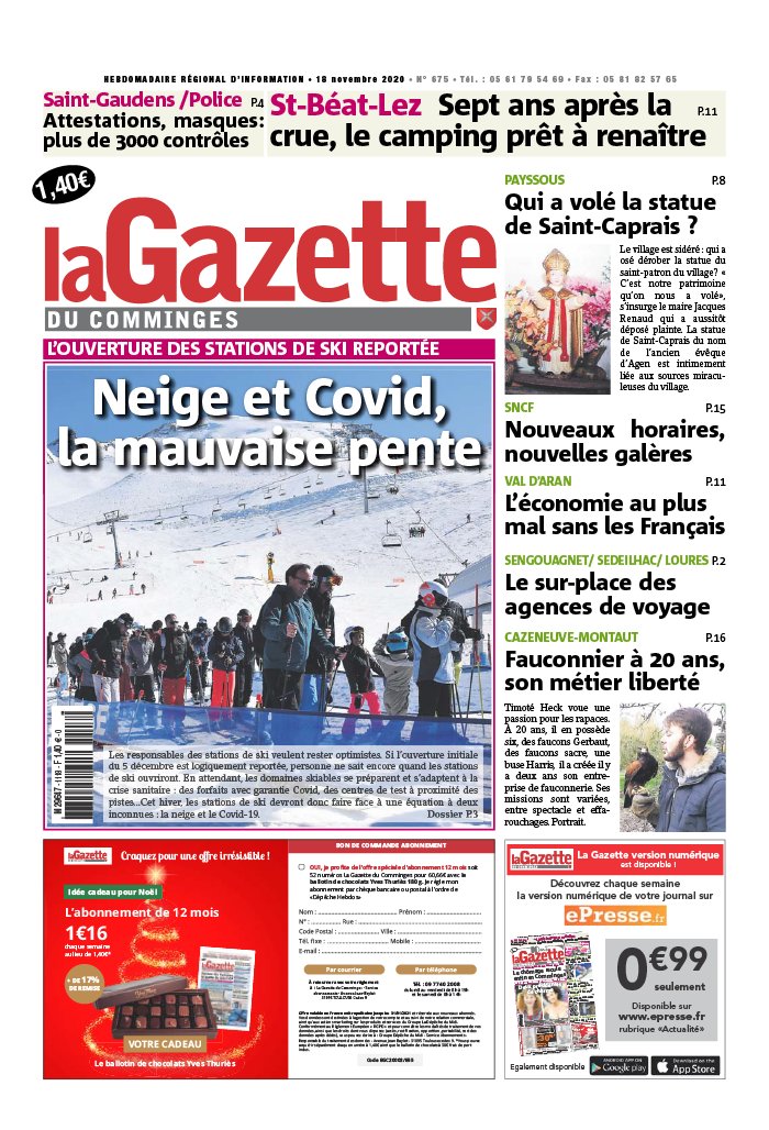 La Gazette du Comminges 18 novembre 2020 La Gazette du Comminges du 18 novembre 2020