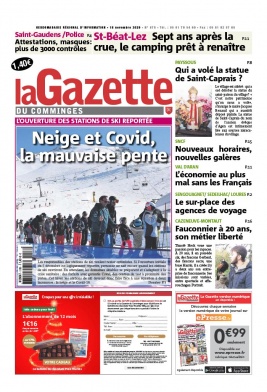 La Gazette du Comminges N°675 du 18 novembre 2020 à télécharger sur iPad
