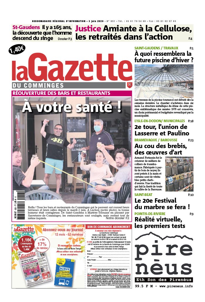 La Gazette du Comminges 03 juin 2020 La Gazette du Comminges du 03 juin 2020