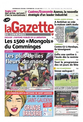 La Gazette du Comminges N°611 du 28 août 2019 à télécharger sur iPad