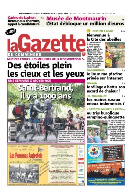 La Gazette du Comminges N°607 du 31 juillet 2019 à télécharger sur iPad