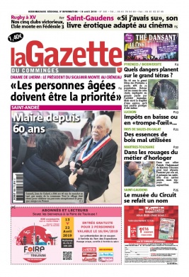 La Gazette du Comminges N°591 du 10 avril 2019 à télécharger sur iPad