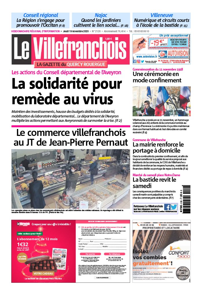 Le Villefranchois 19 novembre 2020 Le Villefranchois du 19 novembre 2020