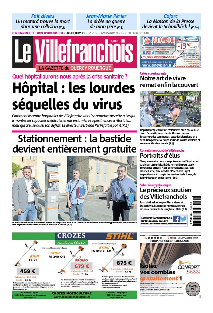 Le Villefranchois 04 juin 2020 Le Villefranchois du 04 juin 2020