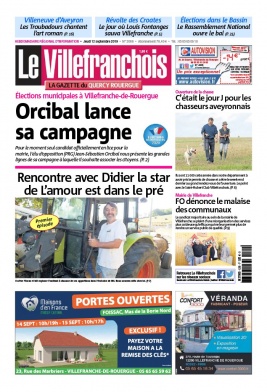 Le Villefranchois N°2065 du 12 septembre 2019 à télécharger sur iPad