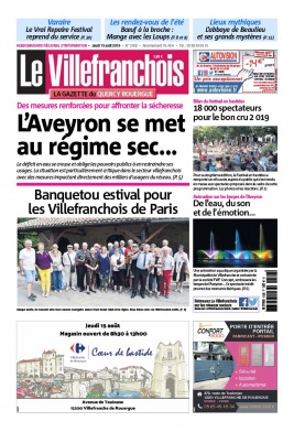 Le Villefranchois N°2061 du 15 août 2019 à télécharger sur iPad