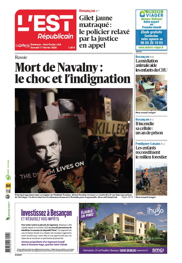 Republicain L'Est Républicain N°20240217 du 17 février 2024 à télécharger sur iPad