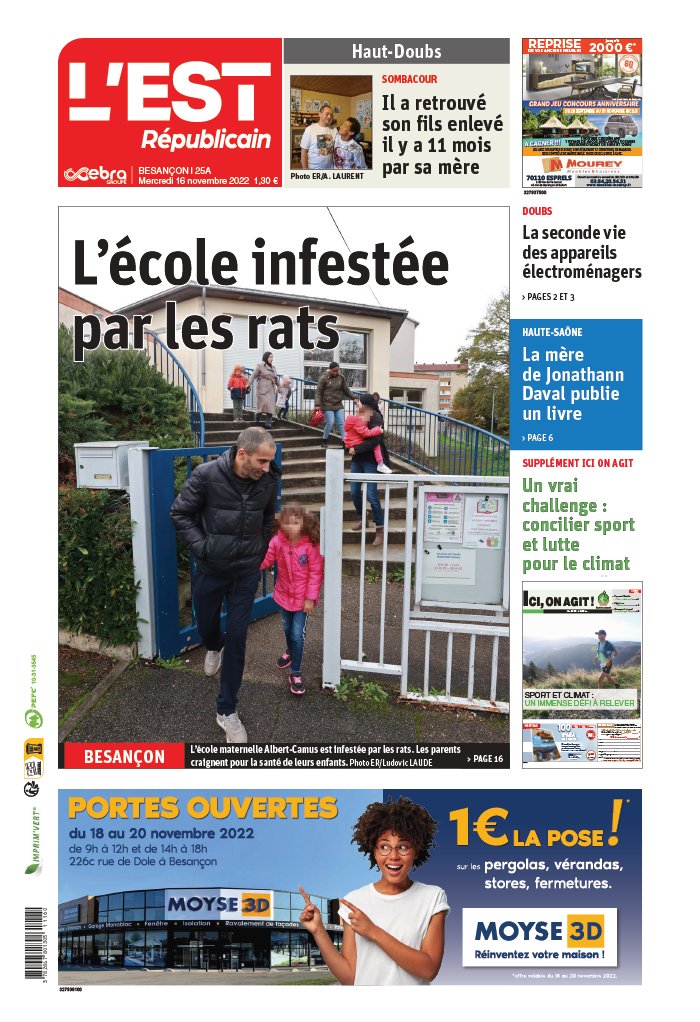 L'Est Républicain N°20221116 du 16 novembre 2022 à télécharger sur iPad