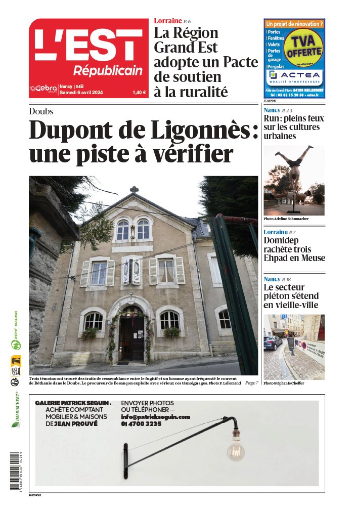 Republicain L'Est Républicain N°20240406 du 06 avril 2024 à télécharger sur iPad