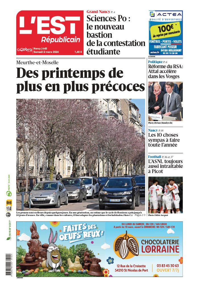 Republicain L'Est Républicain N°20240302 du 02 mars 2024 à télécharger sur iPad