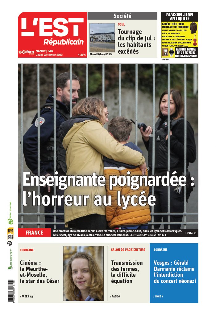 Republicain L'Est Républicain N°20230223 du 23 février 2023 à télécharger sur iPad