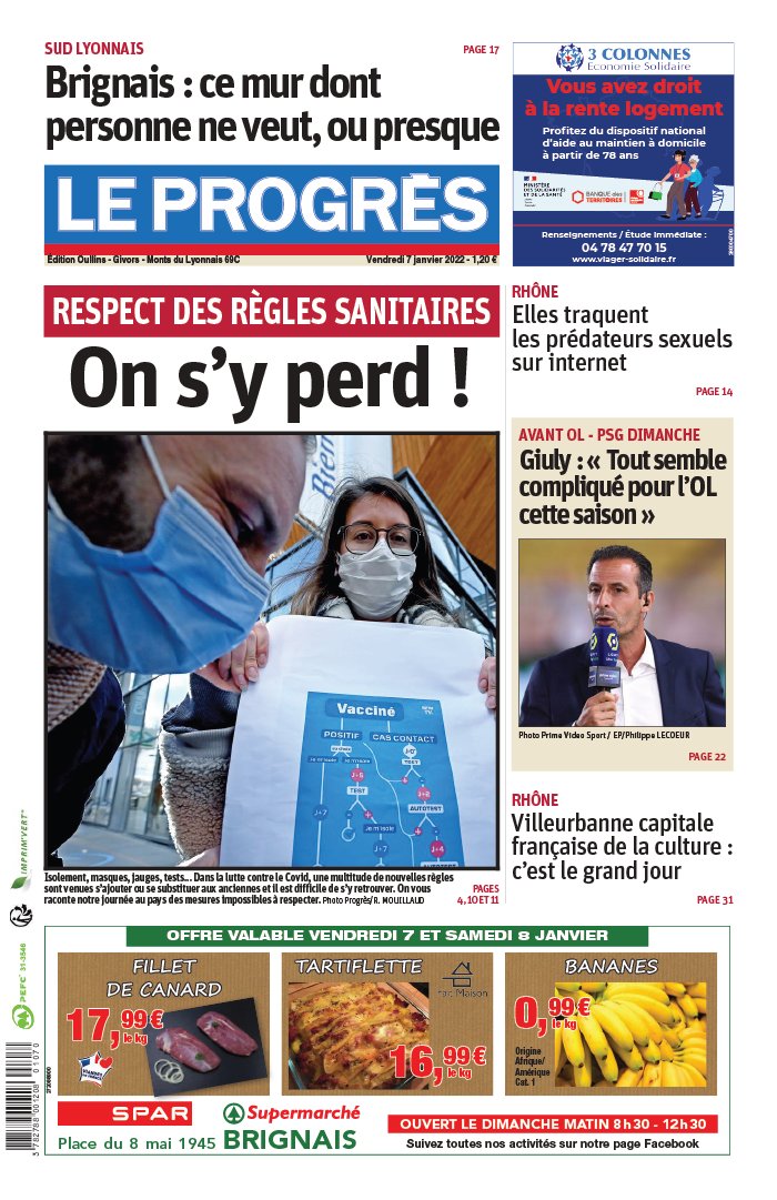 Le Progrès N ° 20220107 of January 07, 2022 to download on iPad