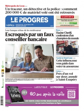 Lisez Le Progrès - Ouest Lyonnais et Val de Saône du 25 avril 2024 sur ePresse.fr
