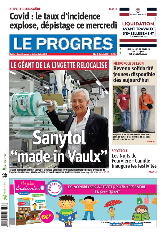 Le Progrès N°20210601 du 01 juin 2021 à télécharger sur iPad