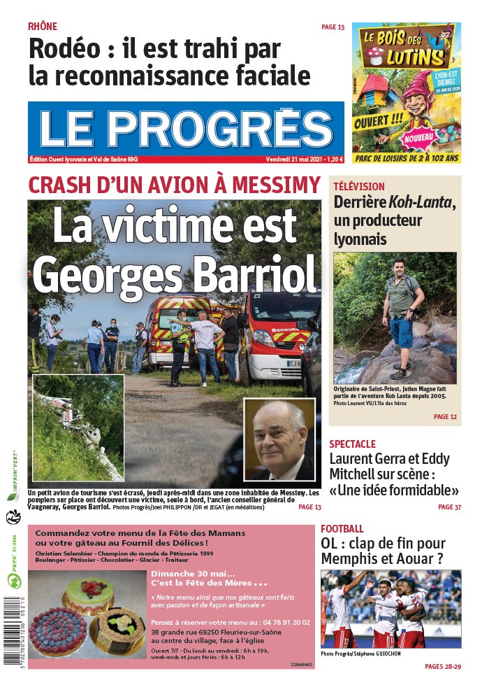 Le Progres N Du 21 Mai 21 A Telecharger Sur Ipad