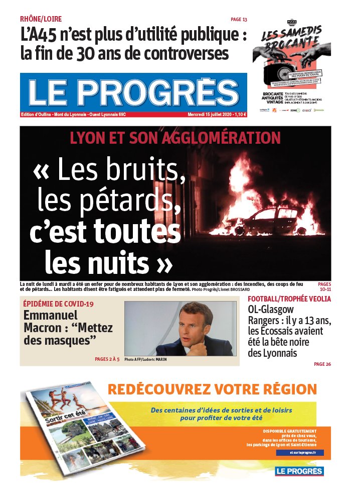 Le Progrès N°20200715 du 15 juillet 2020 à télécharger sur iPad