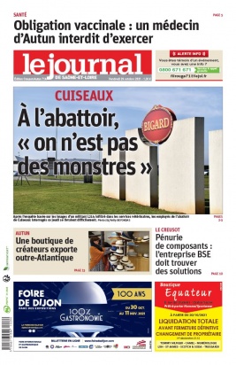 Le Journal de Saône et Loire N°20211029 du 29 octobre 2021 à télécharger sur iPad