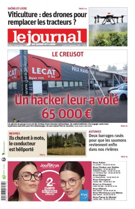 Le Journal de Saône et Loire N°20210913 du 13 septembre 2021 à télécharger sur iPad