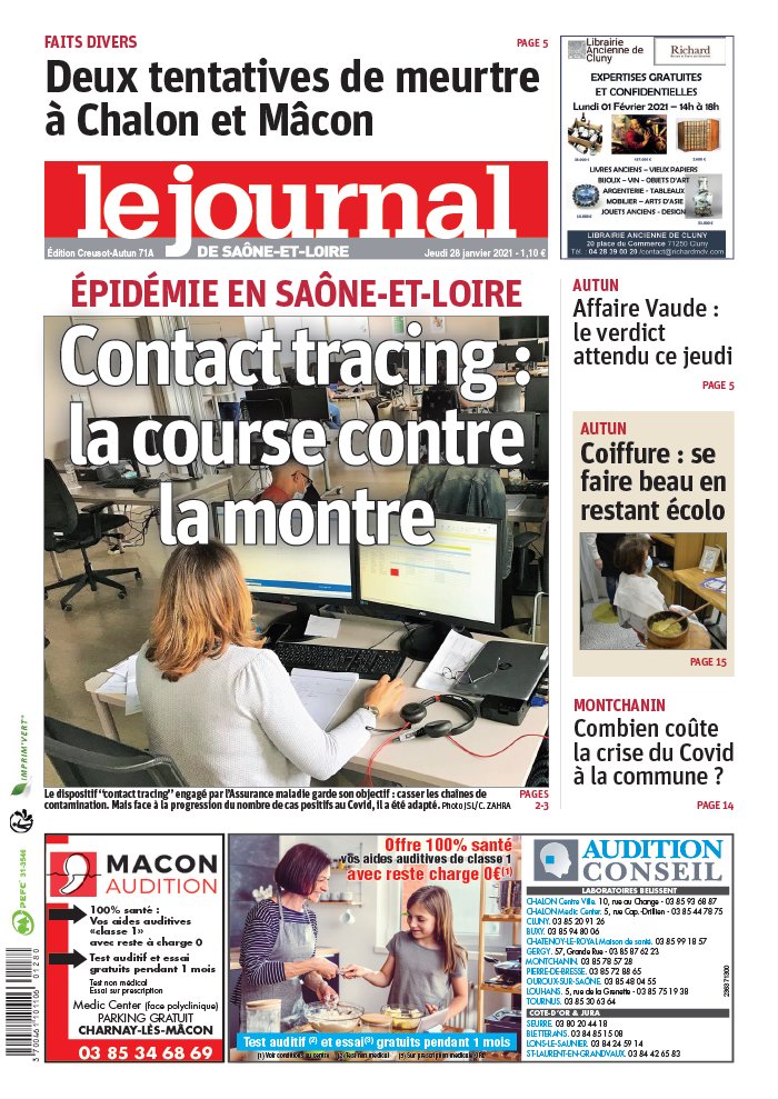 Le Journal De Saone Et Loire N 20210128 Du 28 Janvier 2021 A Telecharger Sur