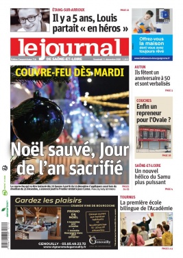 Le Journal de Saône et Loire N°20201211 du 11 décembre 2020 à télécharger sur iPad