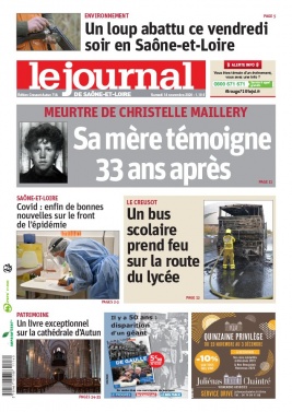 Le Journal de Saône et Loire N°20201114 du 14 novembre 2020 à télécharger sur iPad