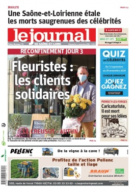 Le Journal de Saône et Loire N°20201101 du 01 novembre 2020 à télécharger sur iPad