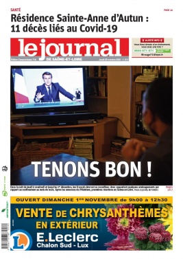 Le Journal de Saône et Loire N°20201029 du 29 octobre 2020 à télécharger sur iPad